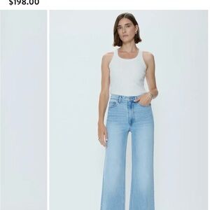 Pistola Lana High-Rise waist Wide Leg Bootcut Flare Jeans in Light Blue